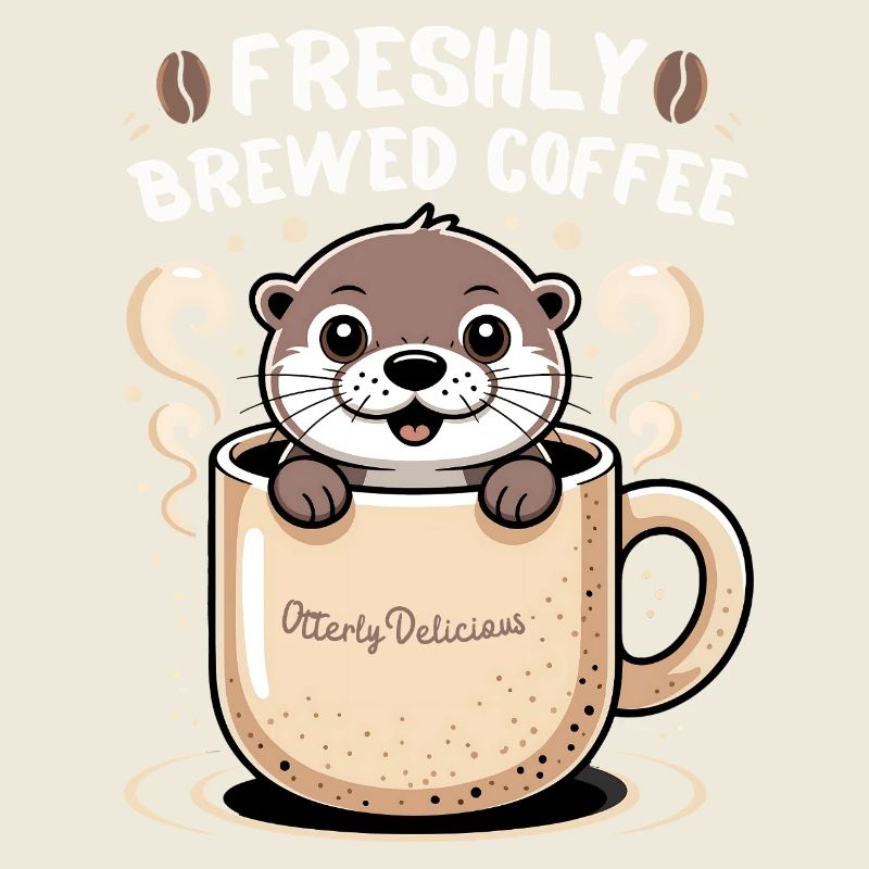 Adorable Otter Freshly Brewed Coffee Mug