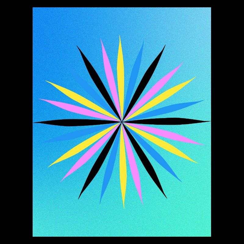 Design géométrique vibrant en étoile