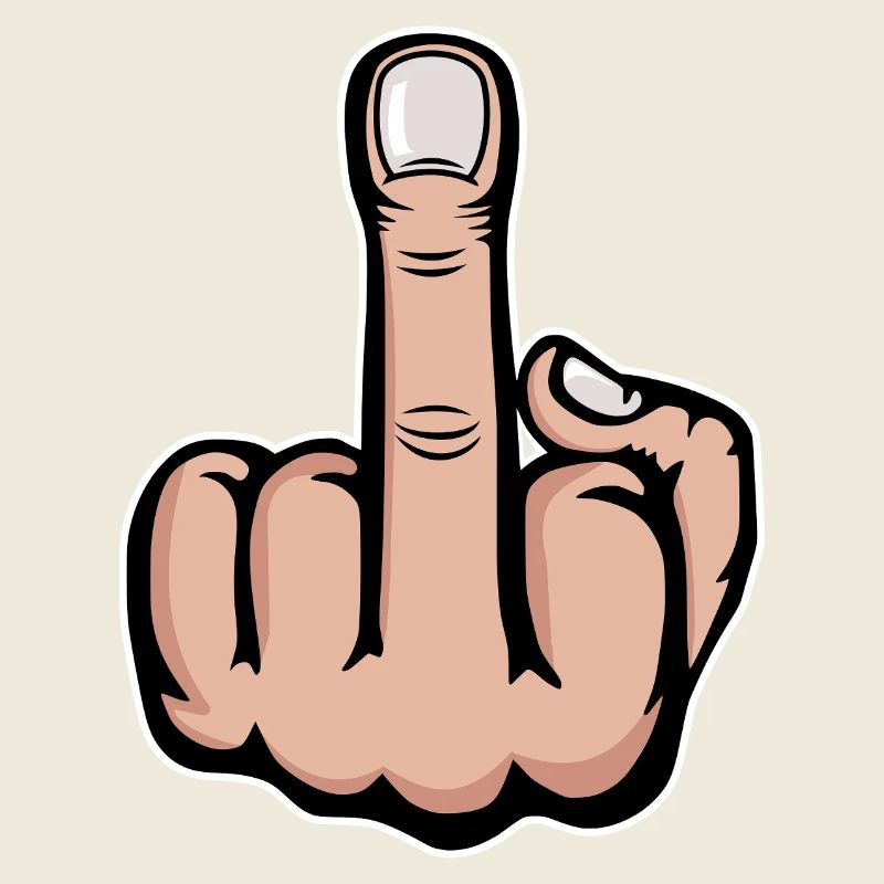 Doigt du milieu Conception de doigt puant