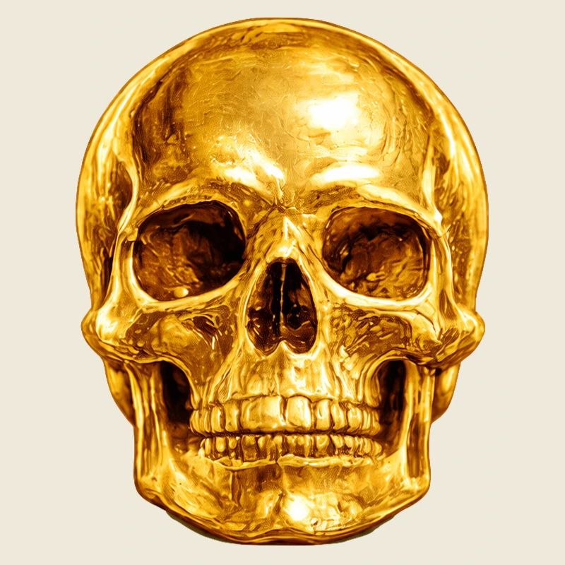 Crâne d’Or Gothique de luxe