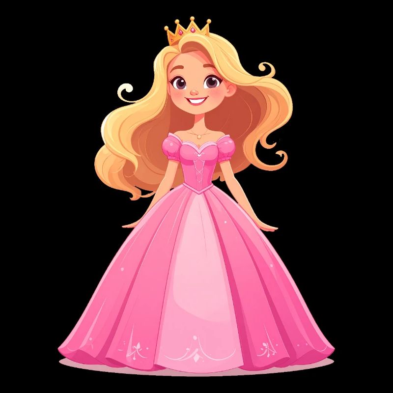 Princesse en robe rose