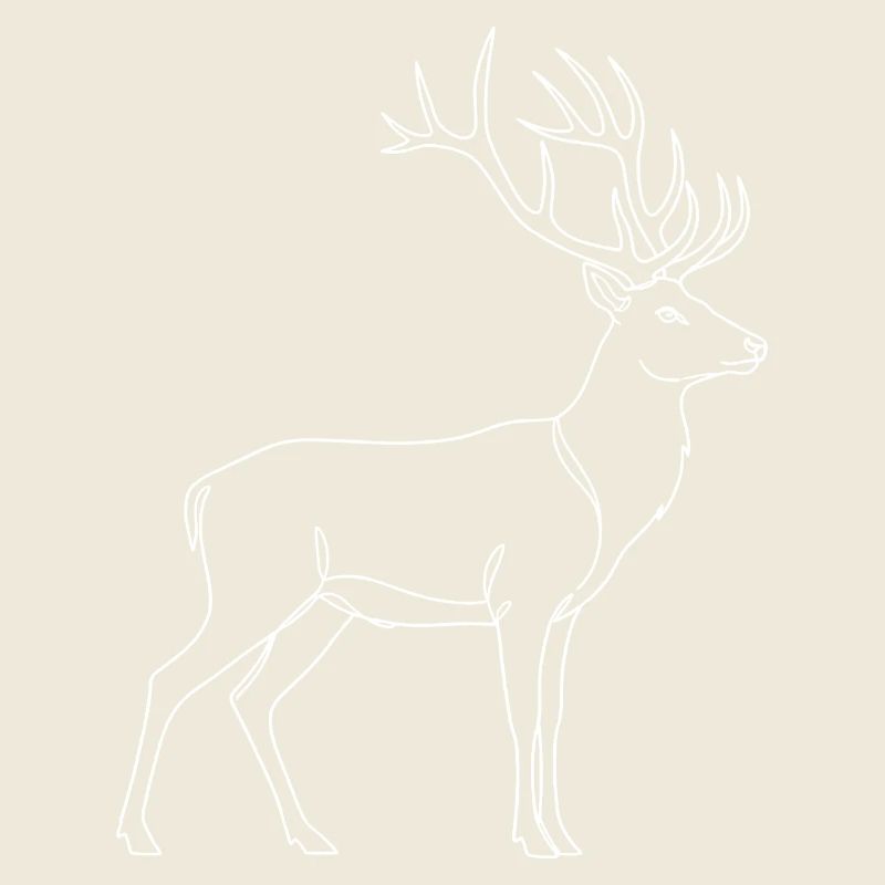 Minimalist Deer Silhouette Wild Art