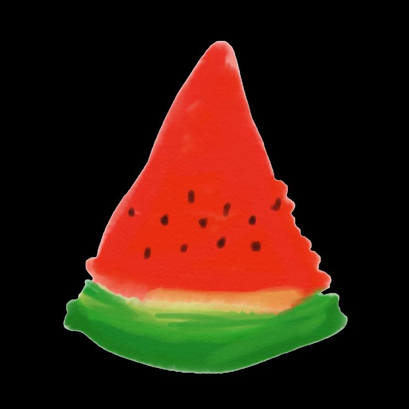 Aquarell-Wassermelonen-Scheibe