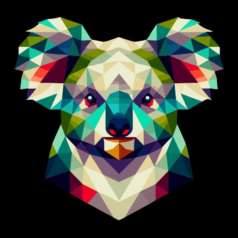 Abstract Geometric Koala - Color Design