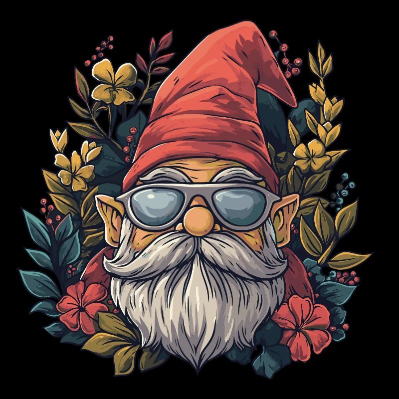 Lustiger Gartenzwerg mit Sonnenbrille