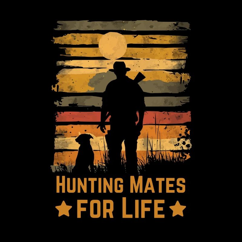 Jagen Jagd mit Hund retro vintage