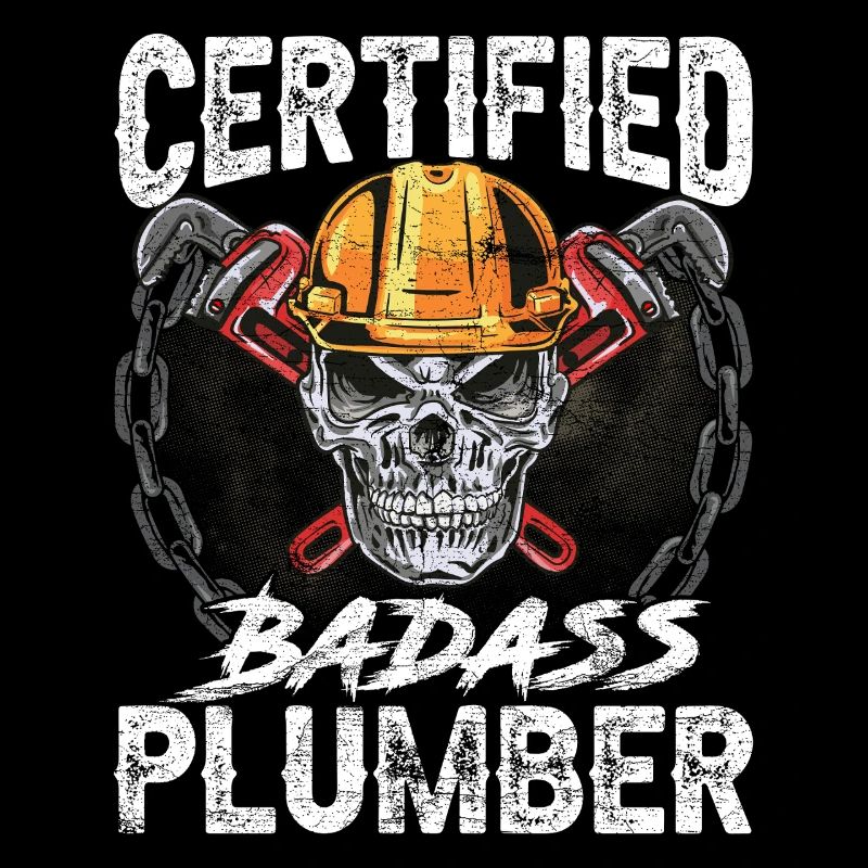 Certified Badass Plumber Heating Engineer Saying