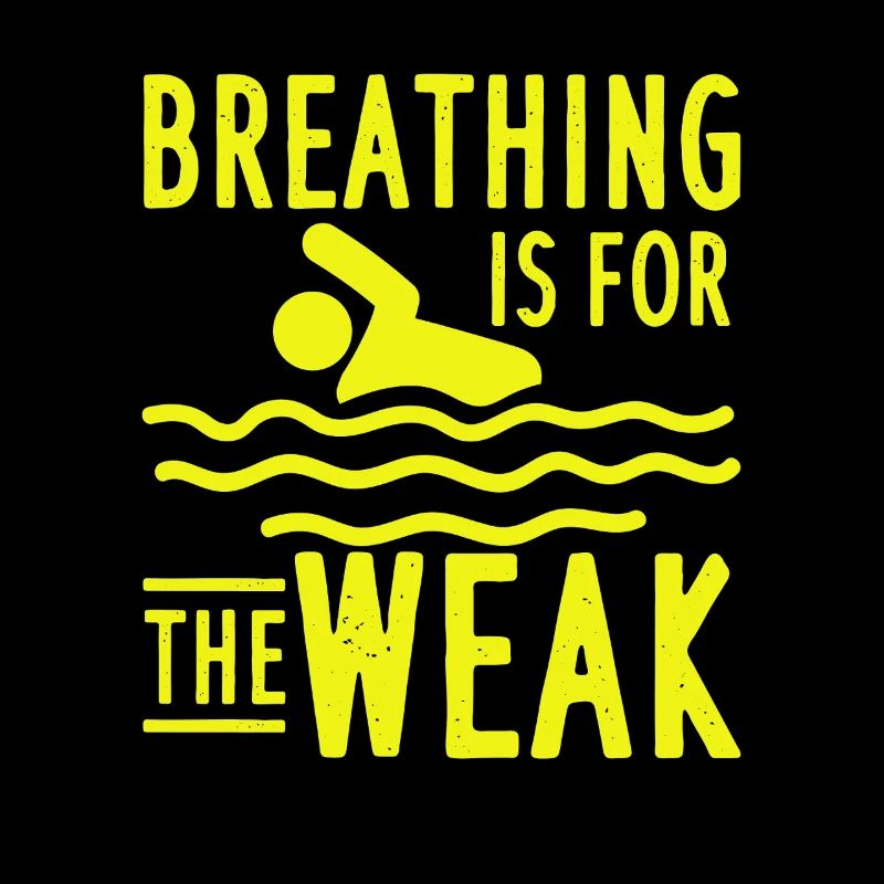 Swimmer Without Breath Swimming Instructor Saying