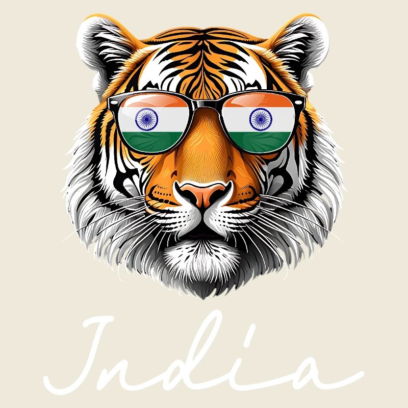 Souvenir Tiger Indian Flag