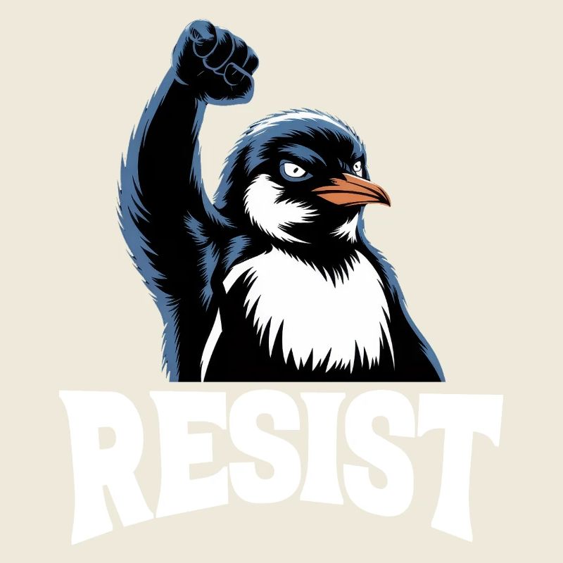 Pingouin Proteste Résistance Taxes