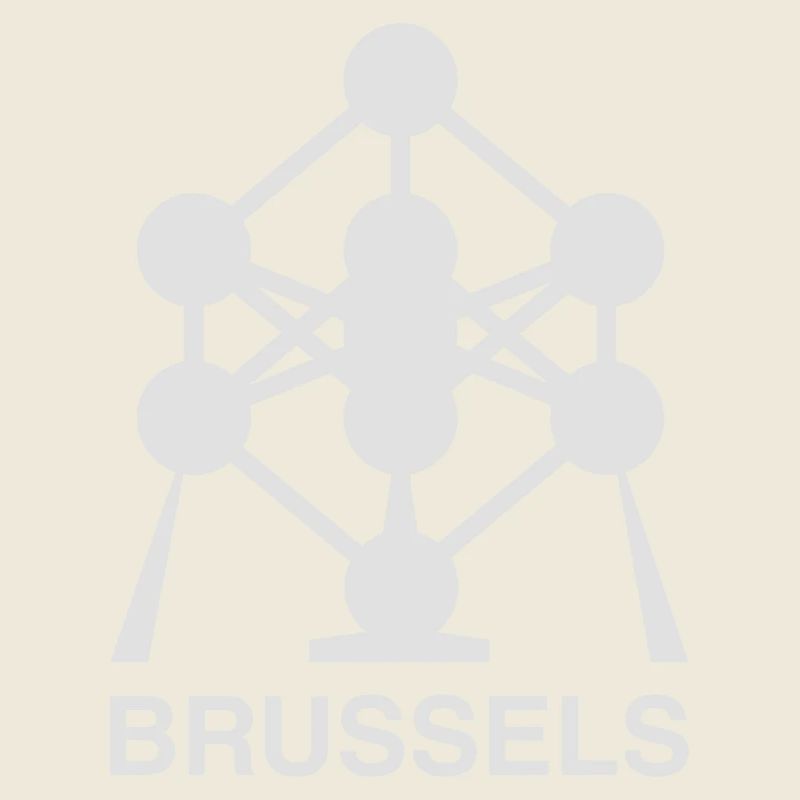 Brussels Atomium Icon – Modern Minimal Design