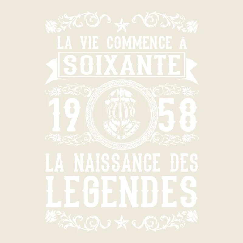 1958 60 60 ans Anniversaire cadeau Légendes