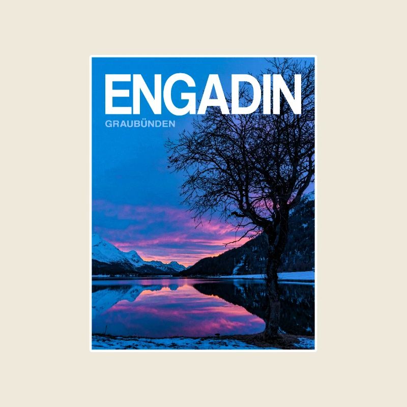 Engadin Seenlandschaft Abendlicht