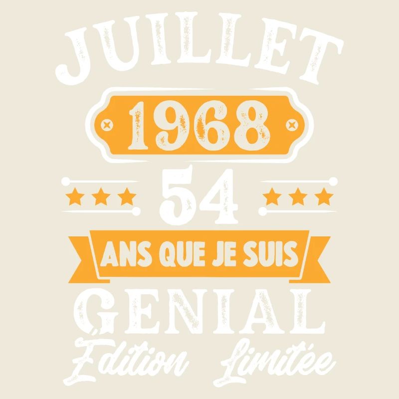 Cadeau D'anniversaire 54 Ans juillet 1968 Rétro