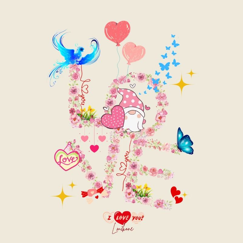 Blumen Valentinstag Ich LIEBE dich