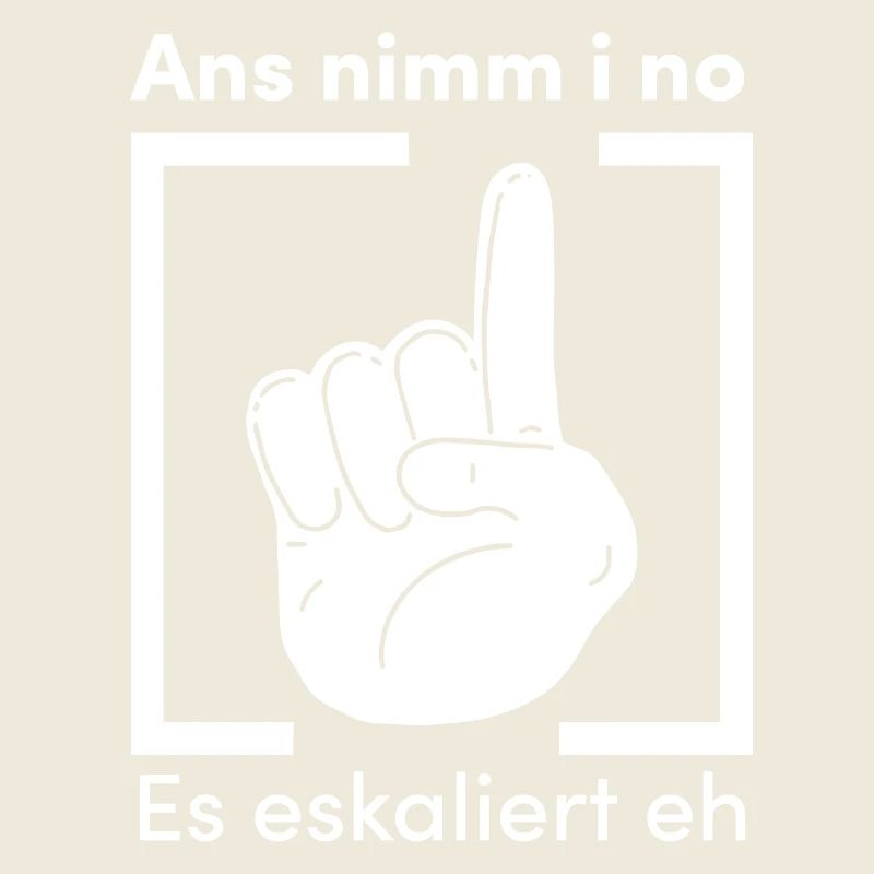 Ans nimm i no! Es eskaliert eh.