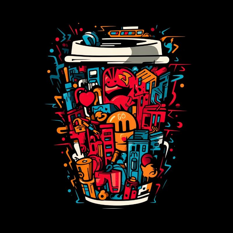 Urban Coffee Scene pop art design