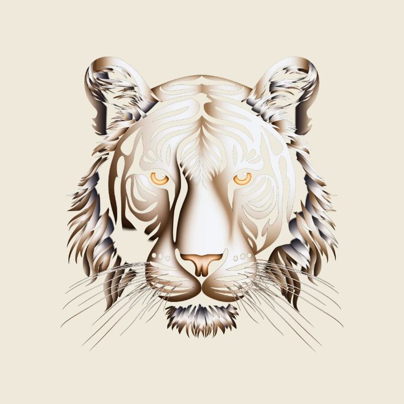 Impression sur toile Dynamic Op Art Tiger