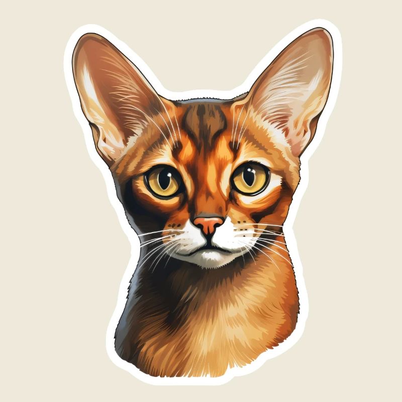 Abyssinian Cat Head