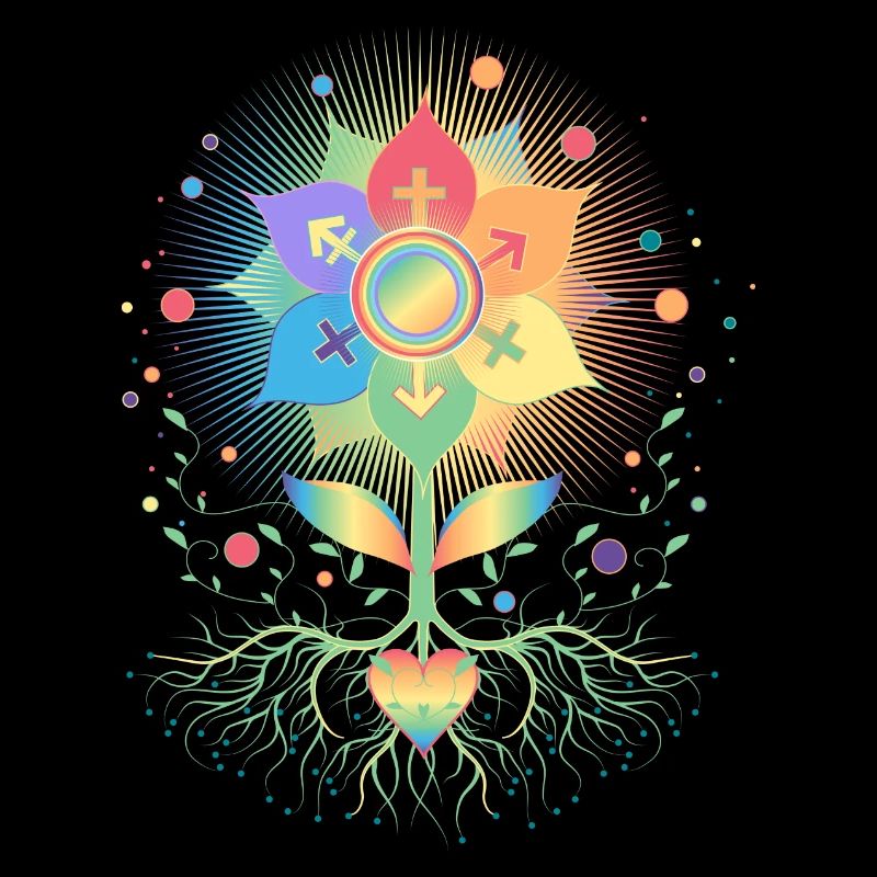 Flower with Root Symbol of Pride & Belonging