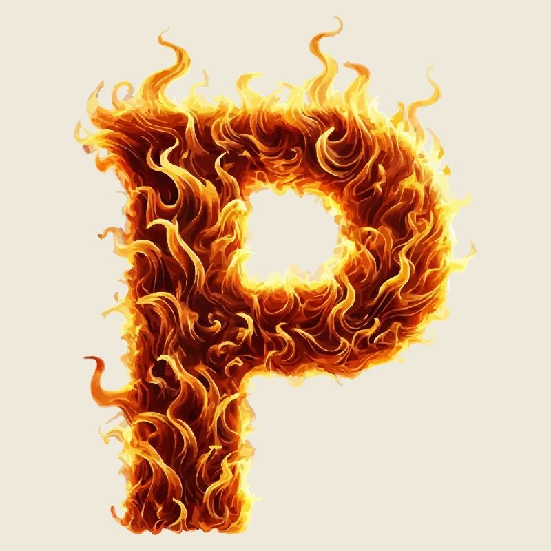 Lettre P Feu