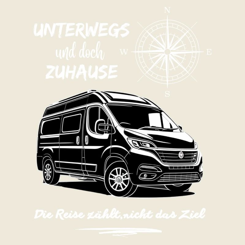 Camping Kastenwagen Wohnmobil Spruch mit Kompass