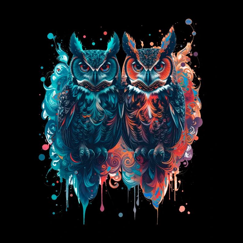 Tinte,Eulen,illustration,malerei,graffiti,Eule