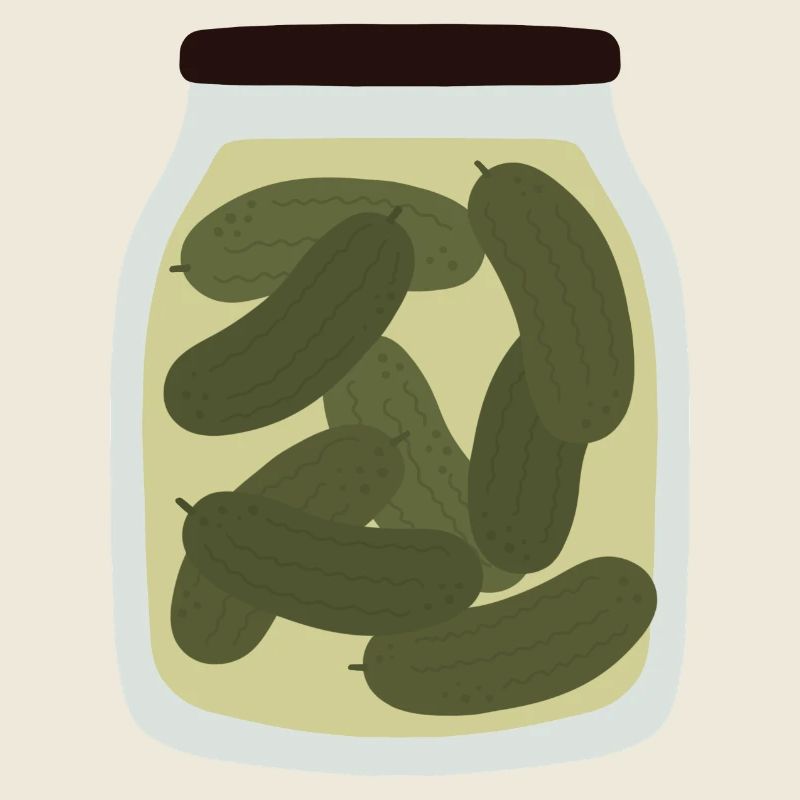 Vintage eingelegte Gurke Glas Design