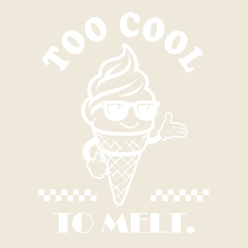 Too Cool to Melt – Lustiges Retro Eiscreme Design