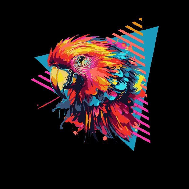 Colorful Parrot Paint Splash