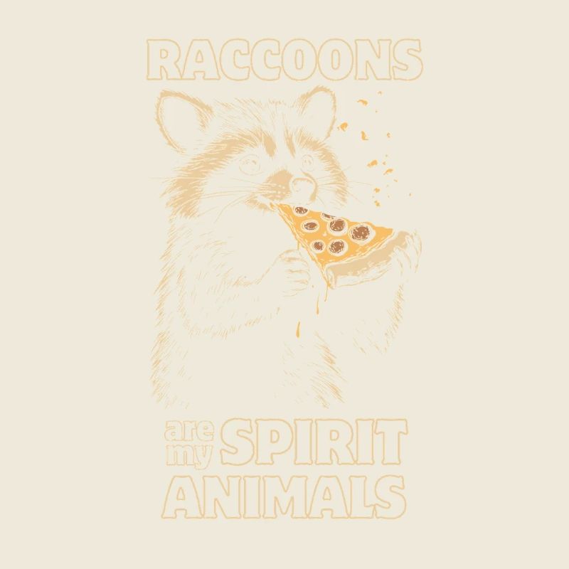 Raton laveur mangeant de la pizza