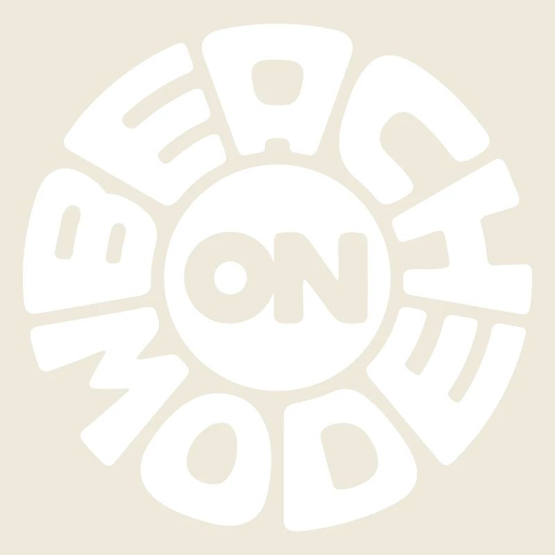 Beach Mode On Strand Schriftdesign Strandurlaub