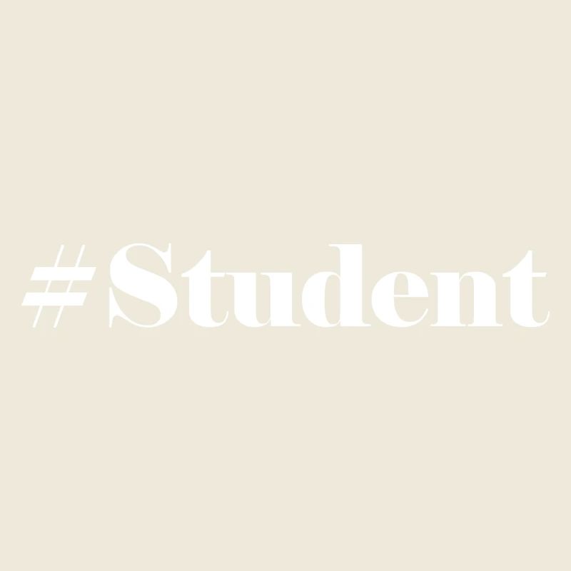 #Student Logo White
