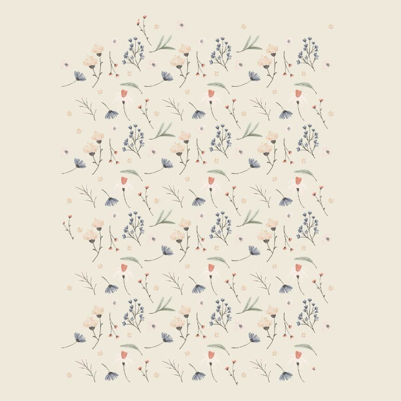 Motif florale pastel