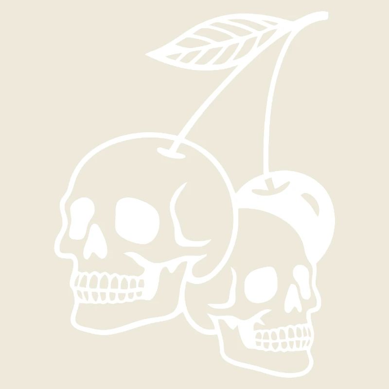 Illustration de crâne de cerisier foncé