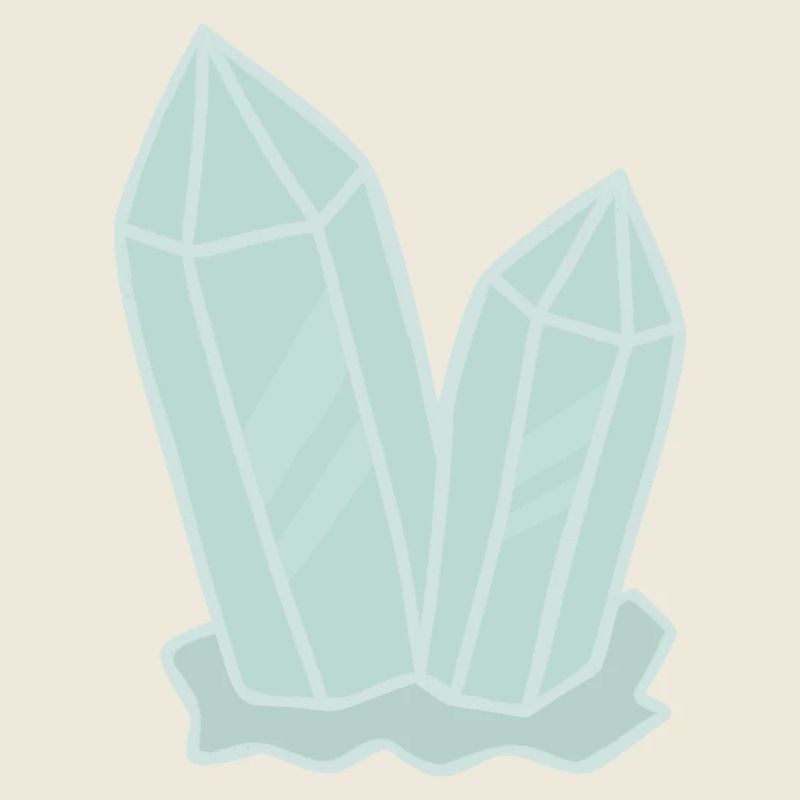 Crystal Cluster Geode Illustration