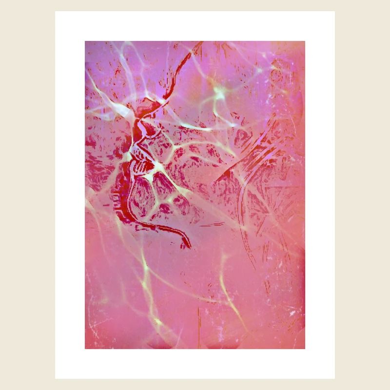 Abstrakte rosa Reflexionen