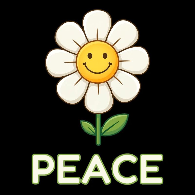 Anti-Kriegs-Friedensblume – Retro Smiley Daisy