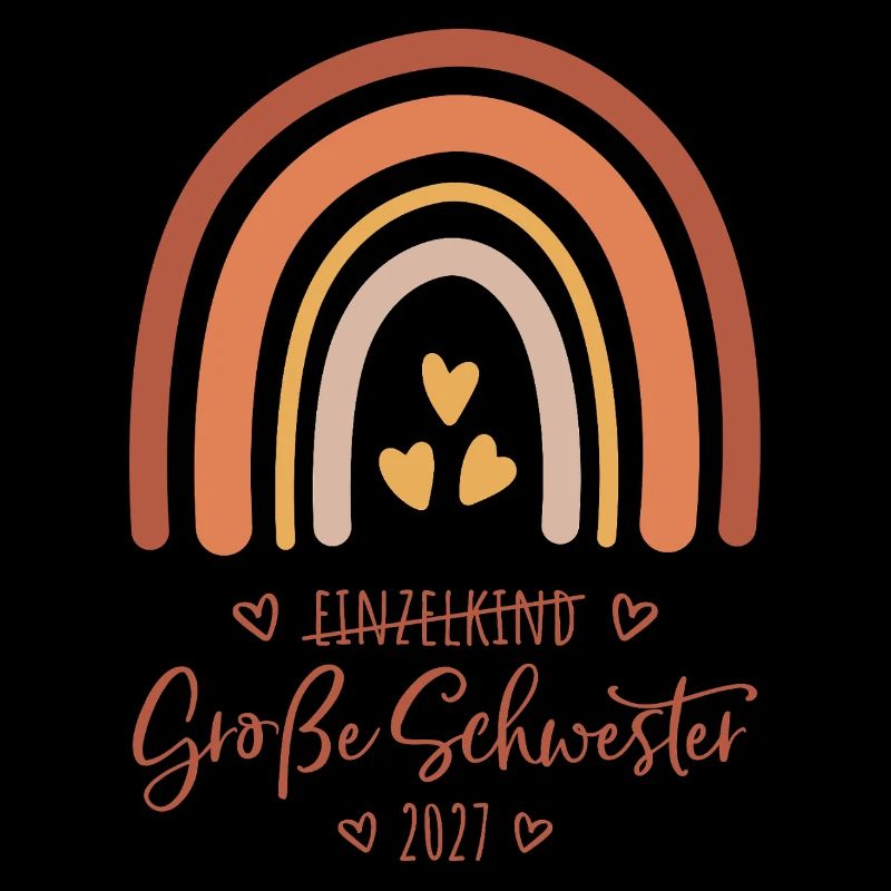 Große Schwester 2027 Boho Regenbogen 