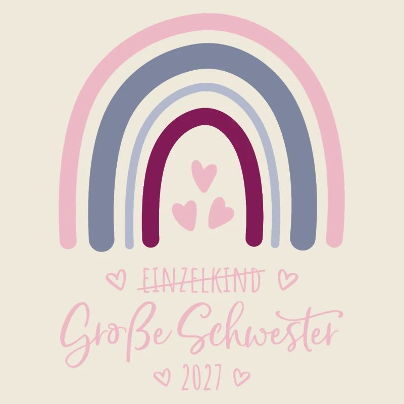 Große Schwester 2027 Boho Regenbogen