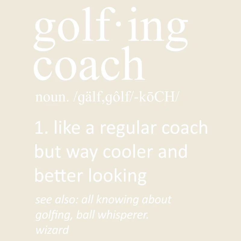 Golftrainer-Definition Spaßdesign