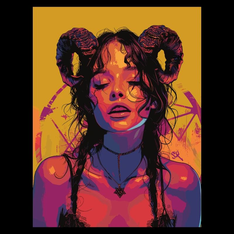 The Female Devil mit Pentagramm