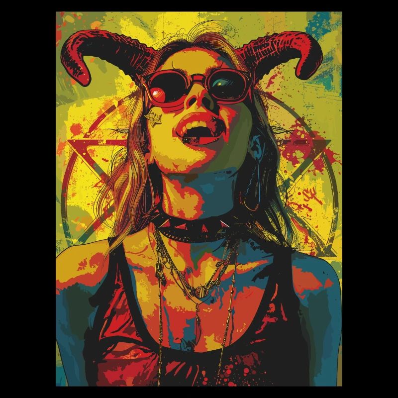 The Female Devil mit Pentagramm