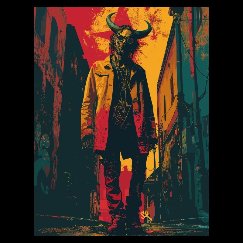 The Devil - Skull, Totenkopf, Teufel