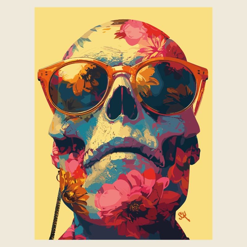 Hippie Skull - Totenkopf