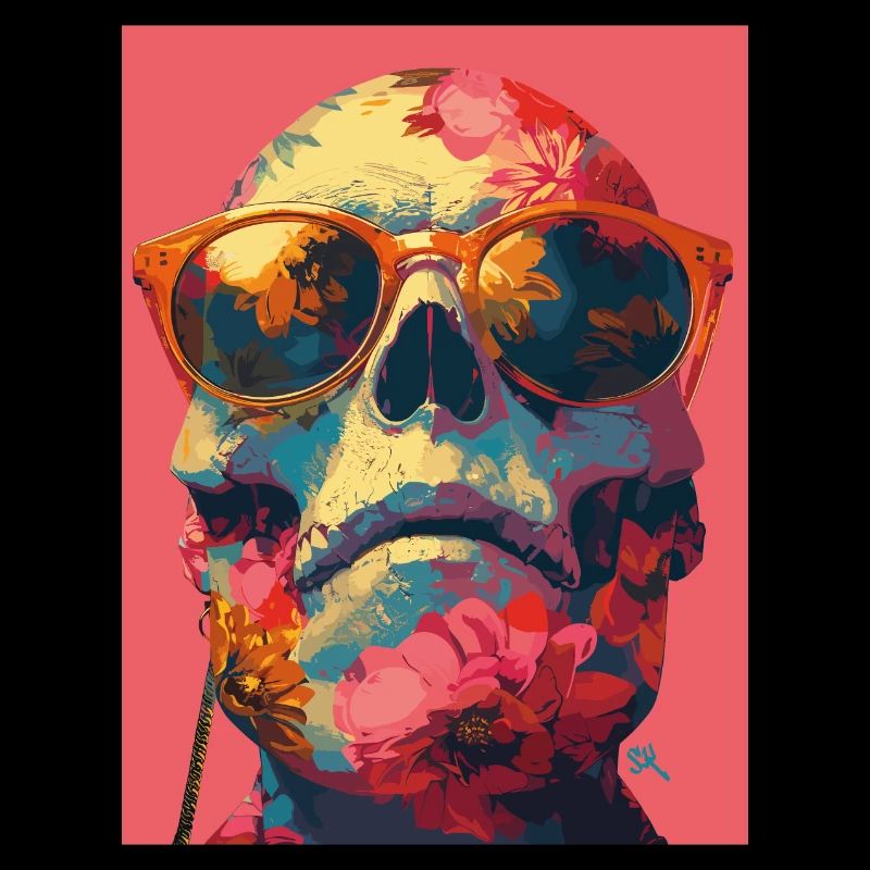 Hippie Skull - Totenkopf