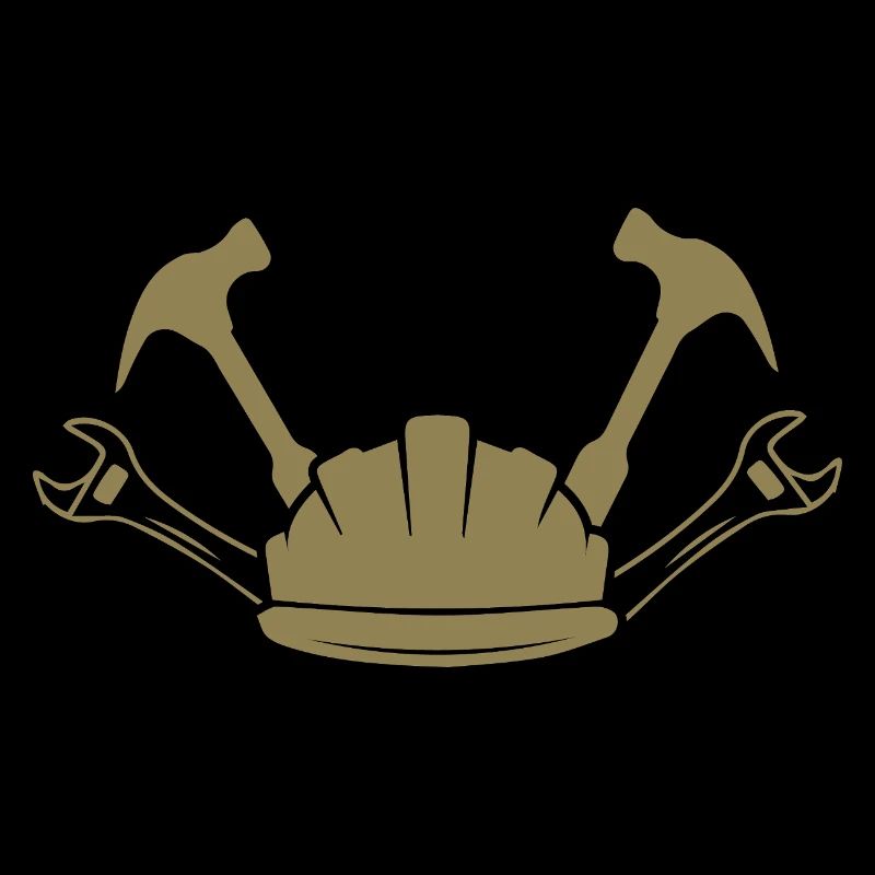 Construction Site Construction Worker Craft Helmet Silhouette