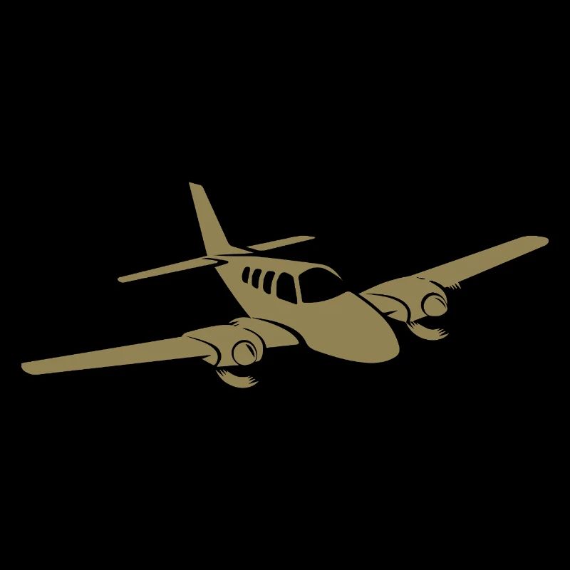 Silhouette d’avion à hélice minimaliste