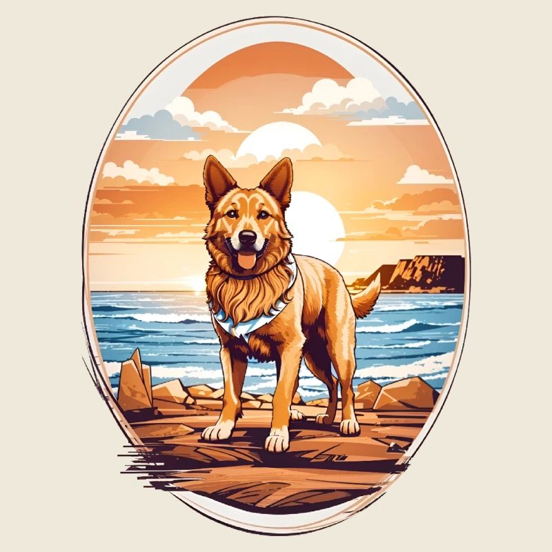 Dog on the beach