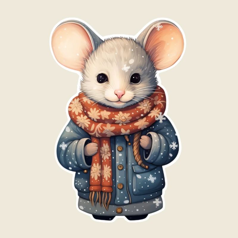 Cute Winter Mouse